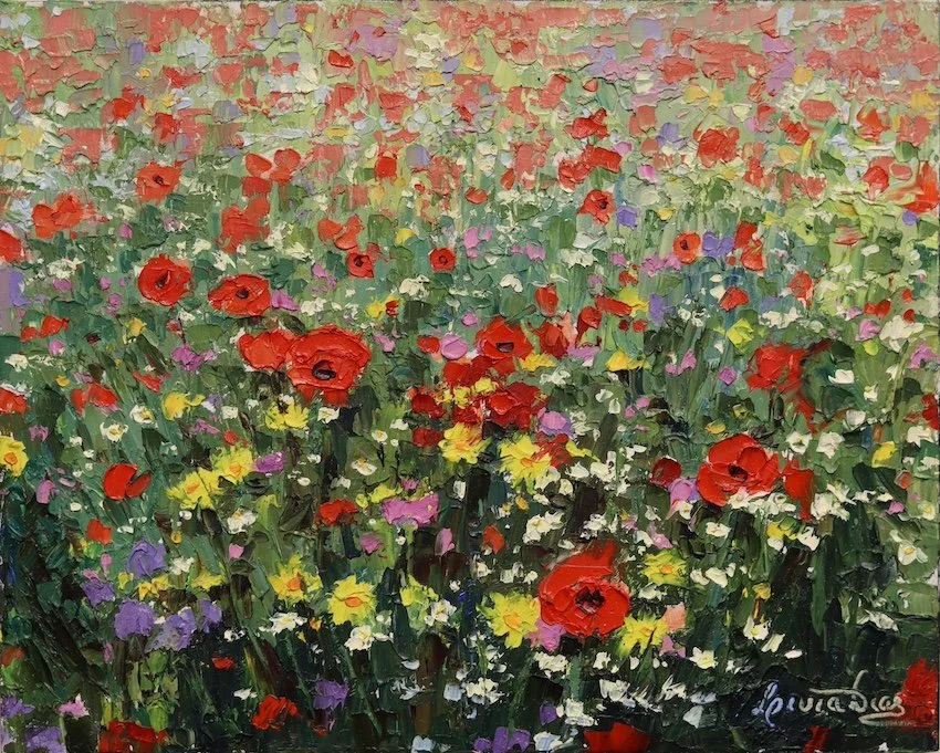 油絵 絵画 【Wild flowers】 5